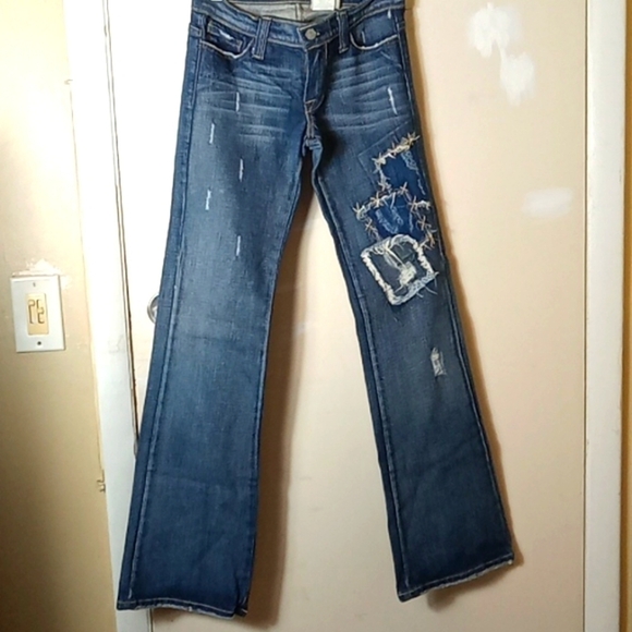 VINTAGE💥 KANCAN JEANS - WOMAN'S DISTRESSED MED BL - Picture 2 of 8